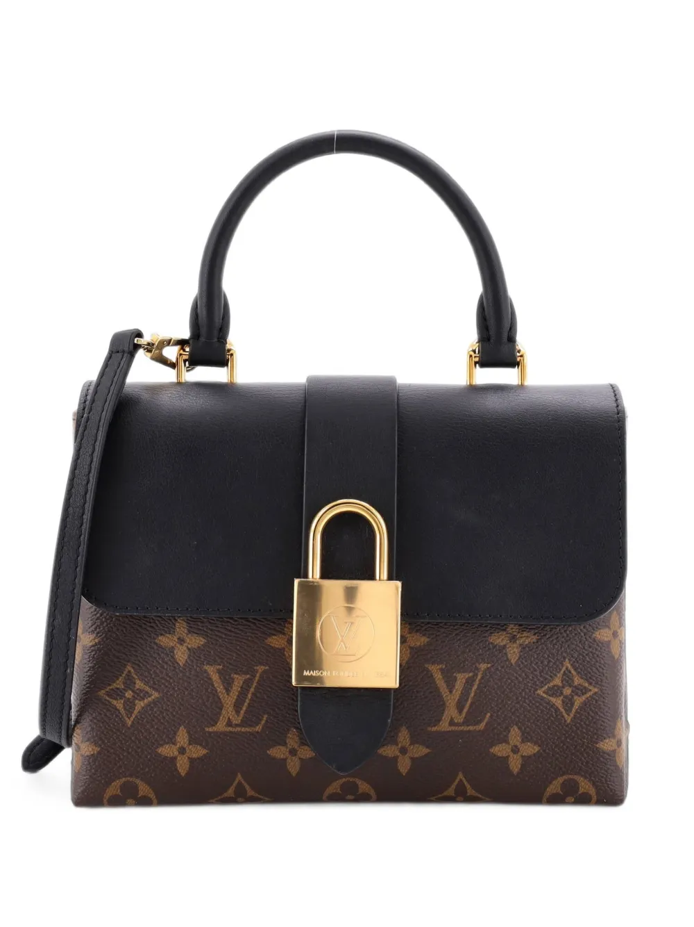 Louis Vuitton Pre-Owned Locky Handbag Monogram Canvas with Leather BB satchel - Schwarz