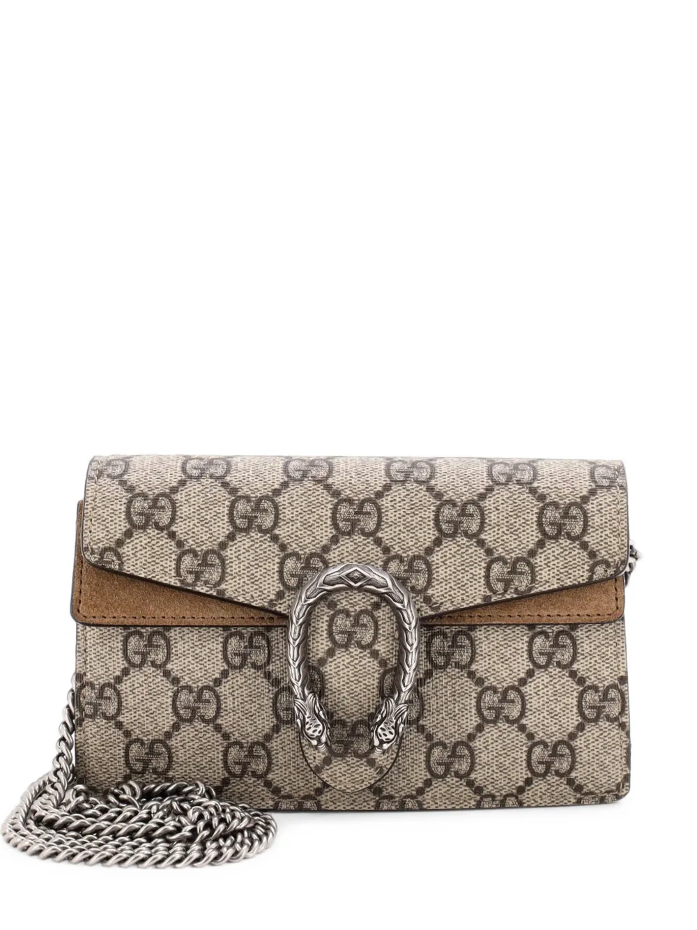 Gucci Pre-Owned Dionysus Bag GG Coated Canvas Super Mini crossbody bag - Braun