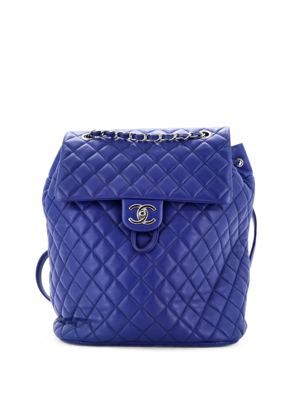CHANEL Pre-Owned Zaino Urban Spirit grande in pelle di agnello trapuntata - Blu