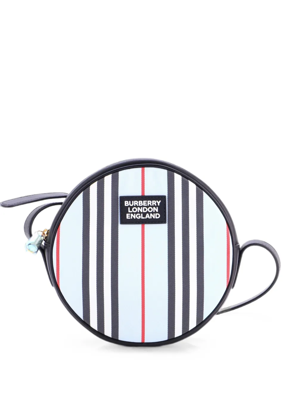 Burberry Pre-Owned Louise Round Bag Icon Stripe Nylon crossbody bag - Blau