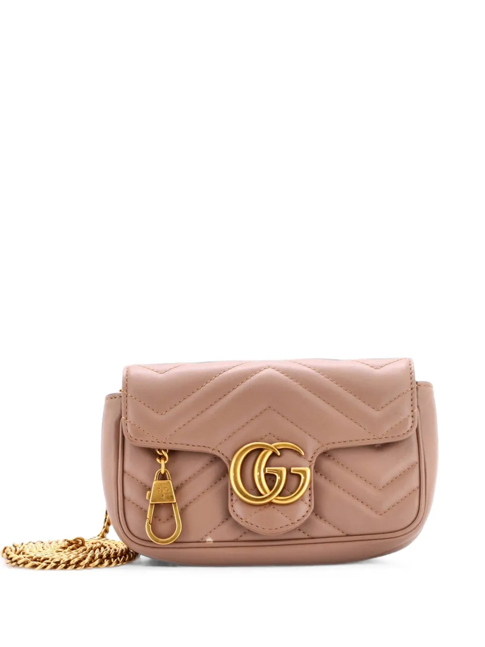 Gucci Pre-Owned GG Marmont Flap Bag Matelasse Leather Super Mini crossbody bag - Toni neutri