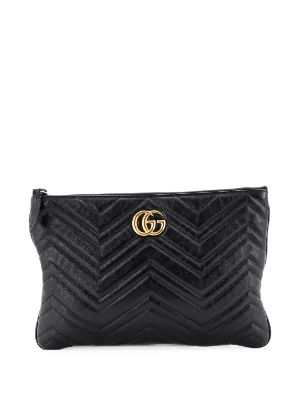 Gucci Pre-Owned Clutch GG Marmont piccola in pelle matelassé - Nero