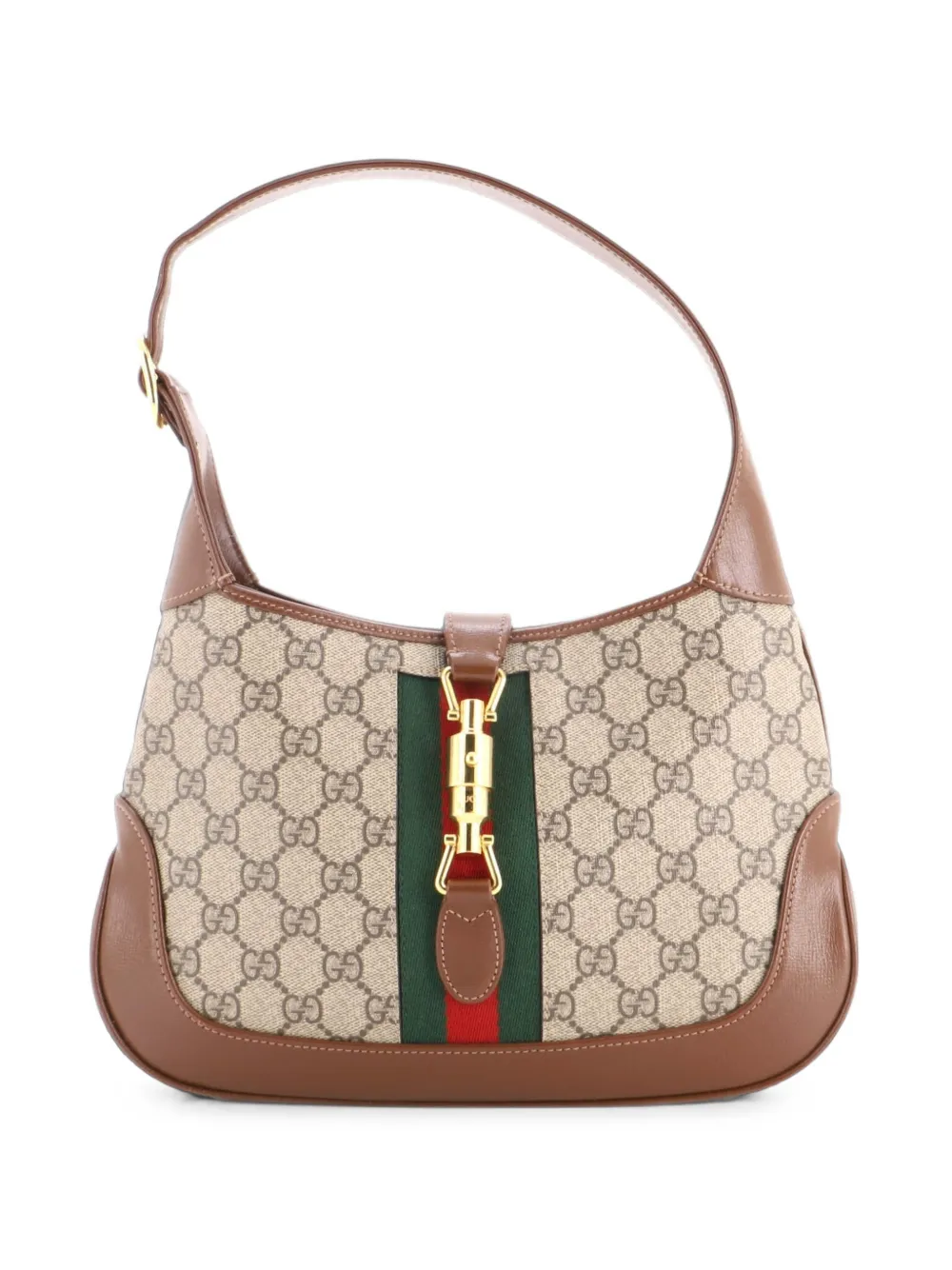 Gucci Pre-Owned Jackie 1961 GG Coated Canvas Small hobo bag - Braun