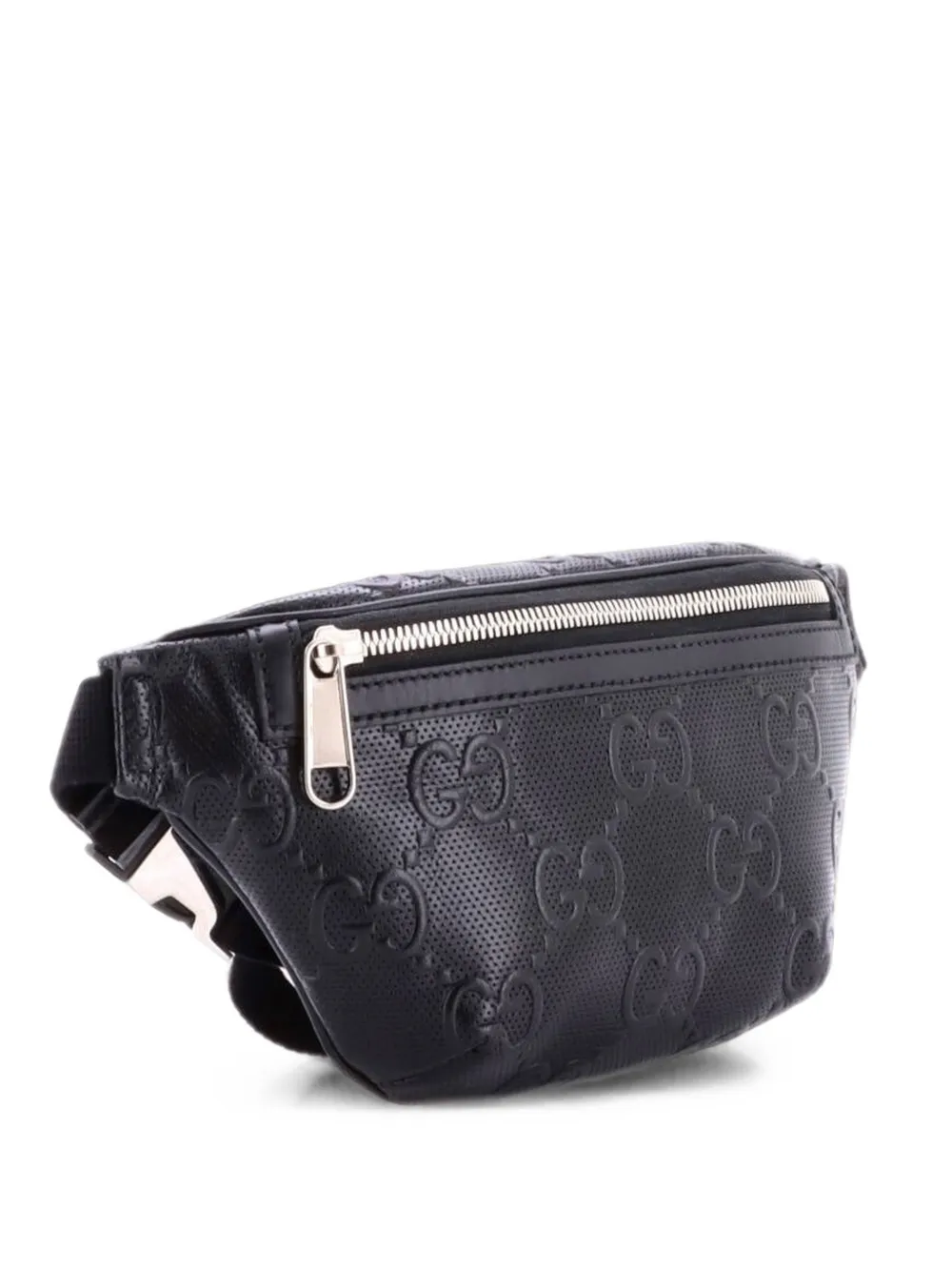 Gucci Pre-Owned GG Embossed Perforated Leather Small belt bag - Schwarz