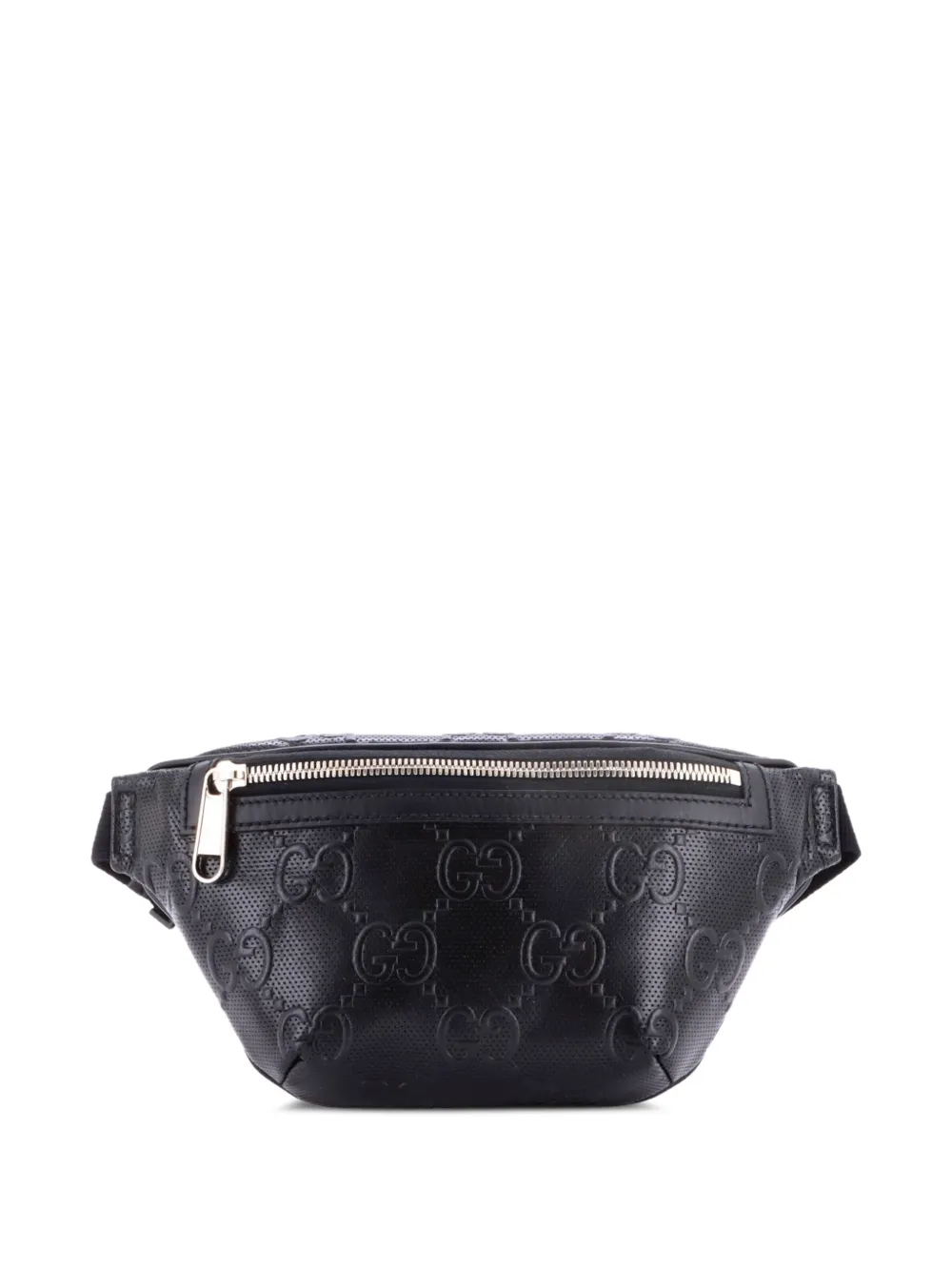 Gucci Pre-Owned GG Embossed Perforated Leather Small belt bag - Nero