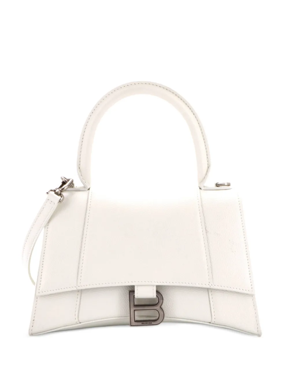 Balenciaga Pre-Owned Hourglass Top Handle Bag Leather Small satchel - Bianco