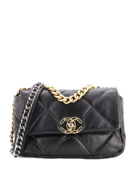 CHANEL Pre-Owned 19 Flap Bag Quilted Leather Medium crossbody bag