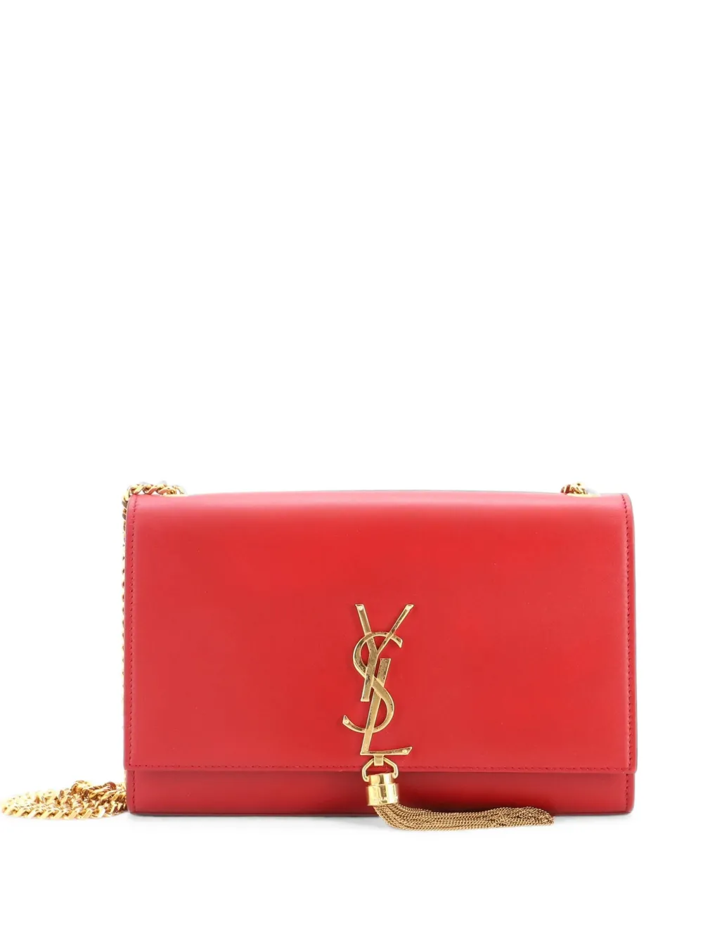 Saint Laurent Pre-Owned Classic Monogram Tassel Leather Medium crossbody bag - Rot