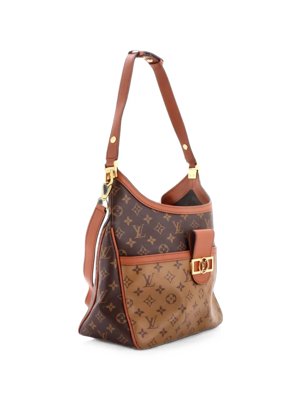 Louis Vuitton Pre-Owned Dauphine Reverse Monogram Canvas MM hobo bag - Marrone