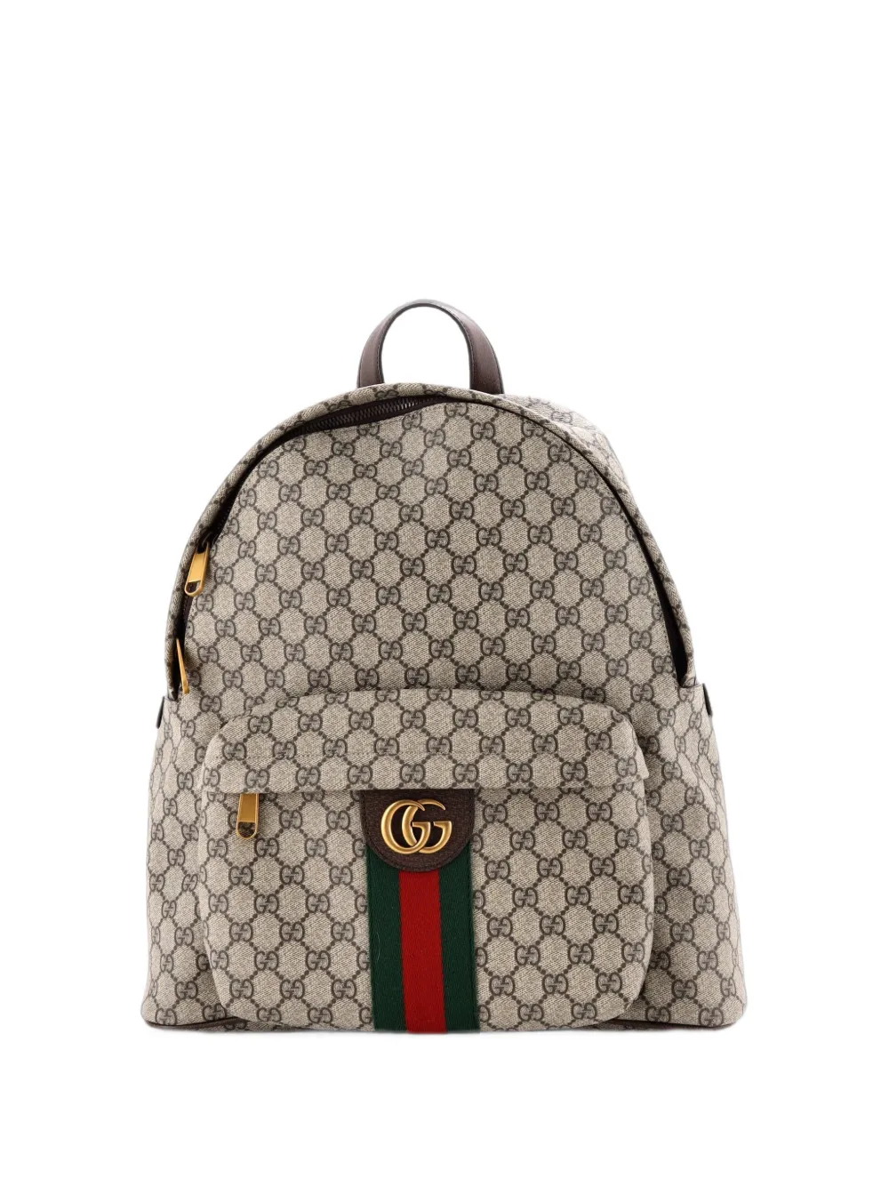Gucci Pre-Owned Ophidia Front Pocket GG Coated Canvas Medium backpack - Marrone