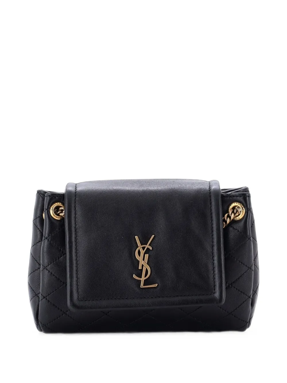 Saint Laurent Pre-Owned Nolita Satchel Quilted Leather Mini crossbody bag - Schwarz