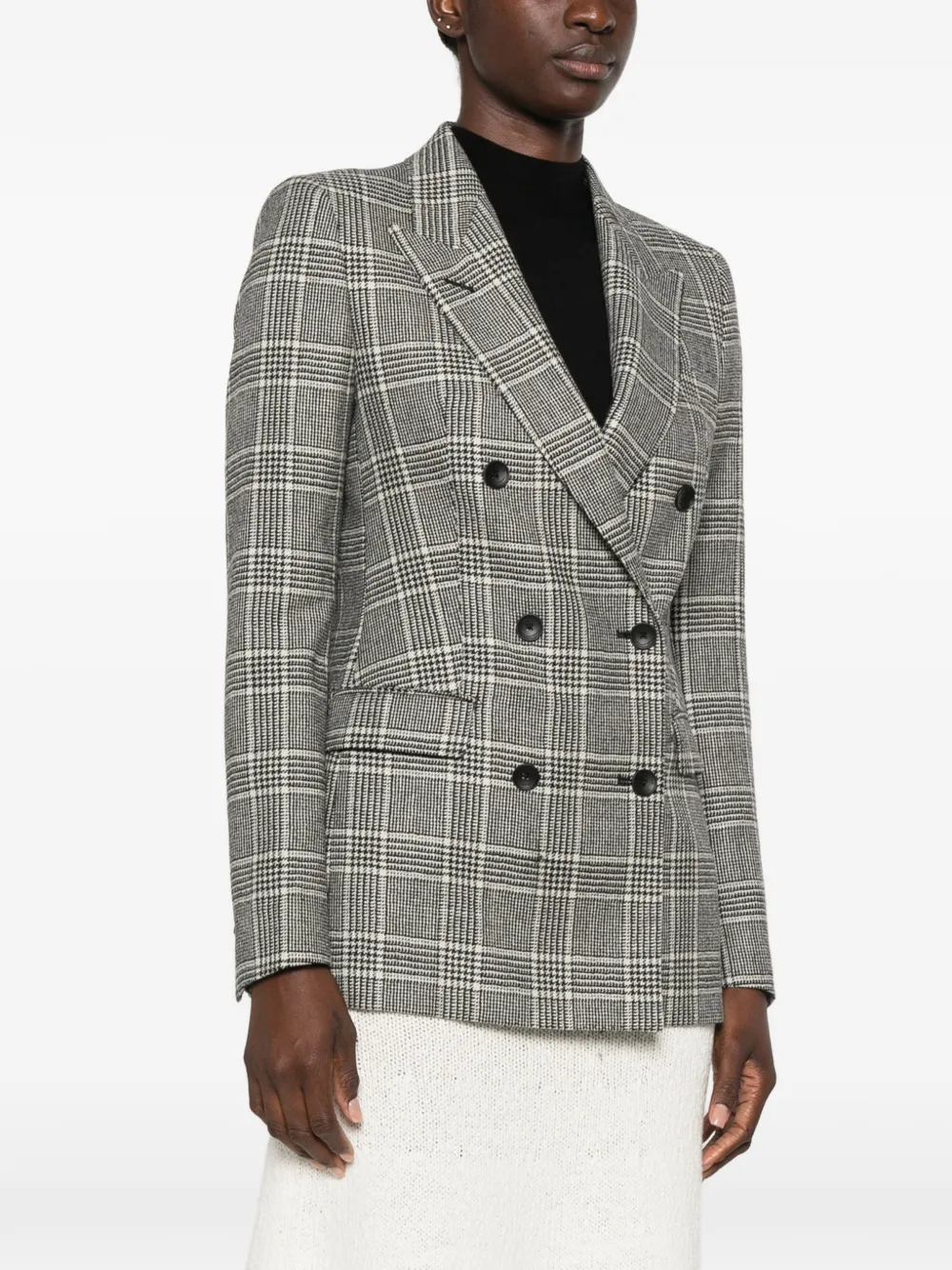 Tagliatore check-pattern double-breasted blazer - Schwarz