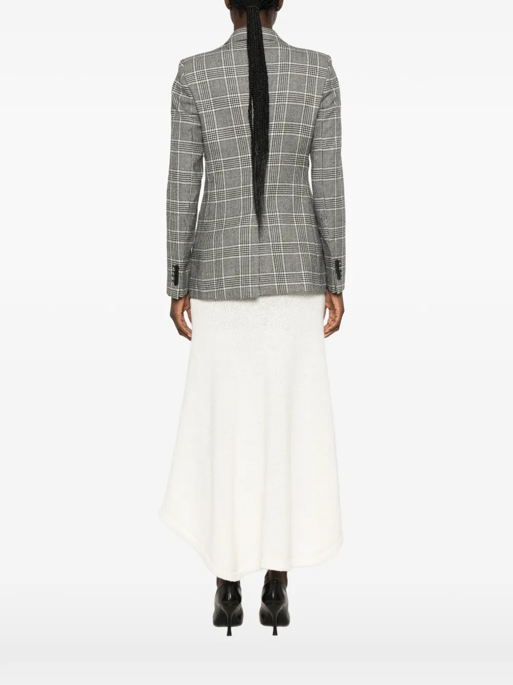 Tagliatore Geruite blazer met dubbele rij knopen Zwart