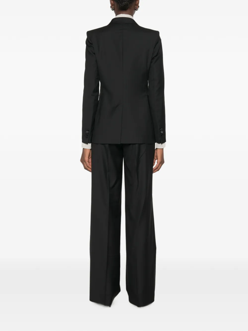 Tagliatore satin-lapel double-breasted suit - Schwarz