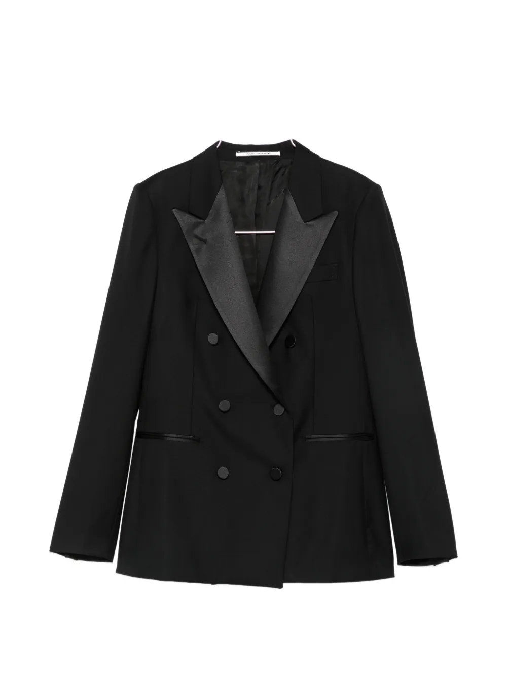 Tagliatore satin-lapel double-breasted suit - Nero