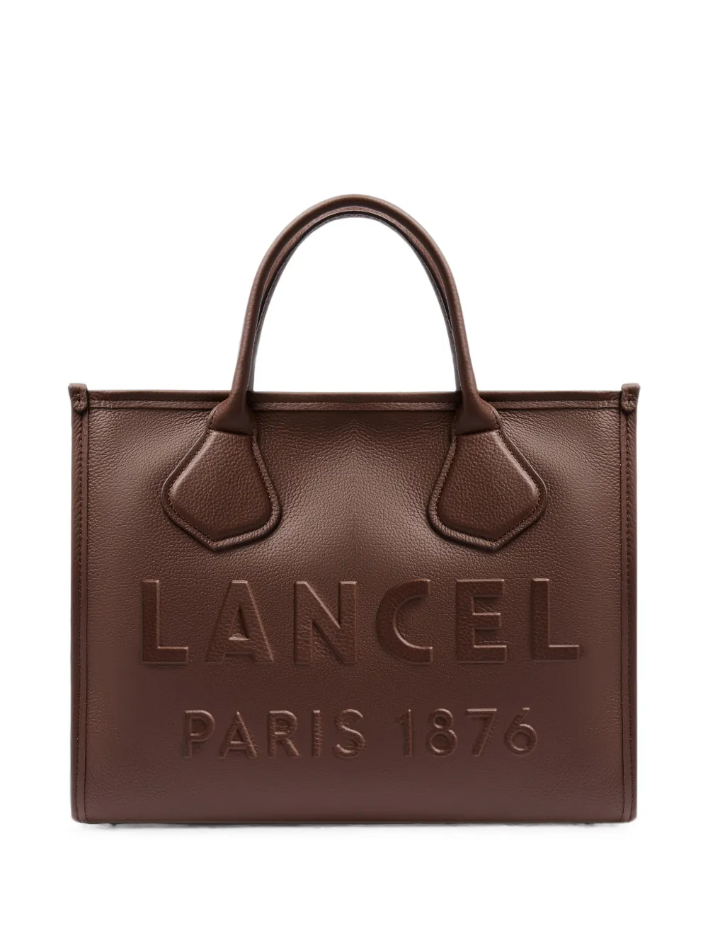 Lancel M Jour grained leather tote bag - Braun