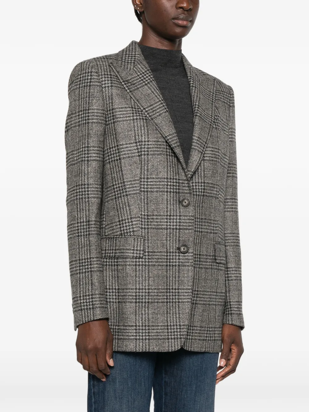 Tagliatore Geruite blazer Grijs