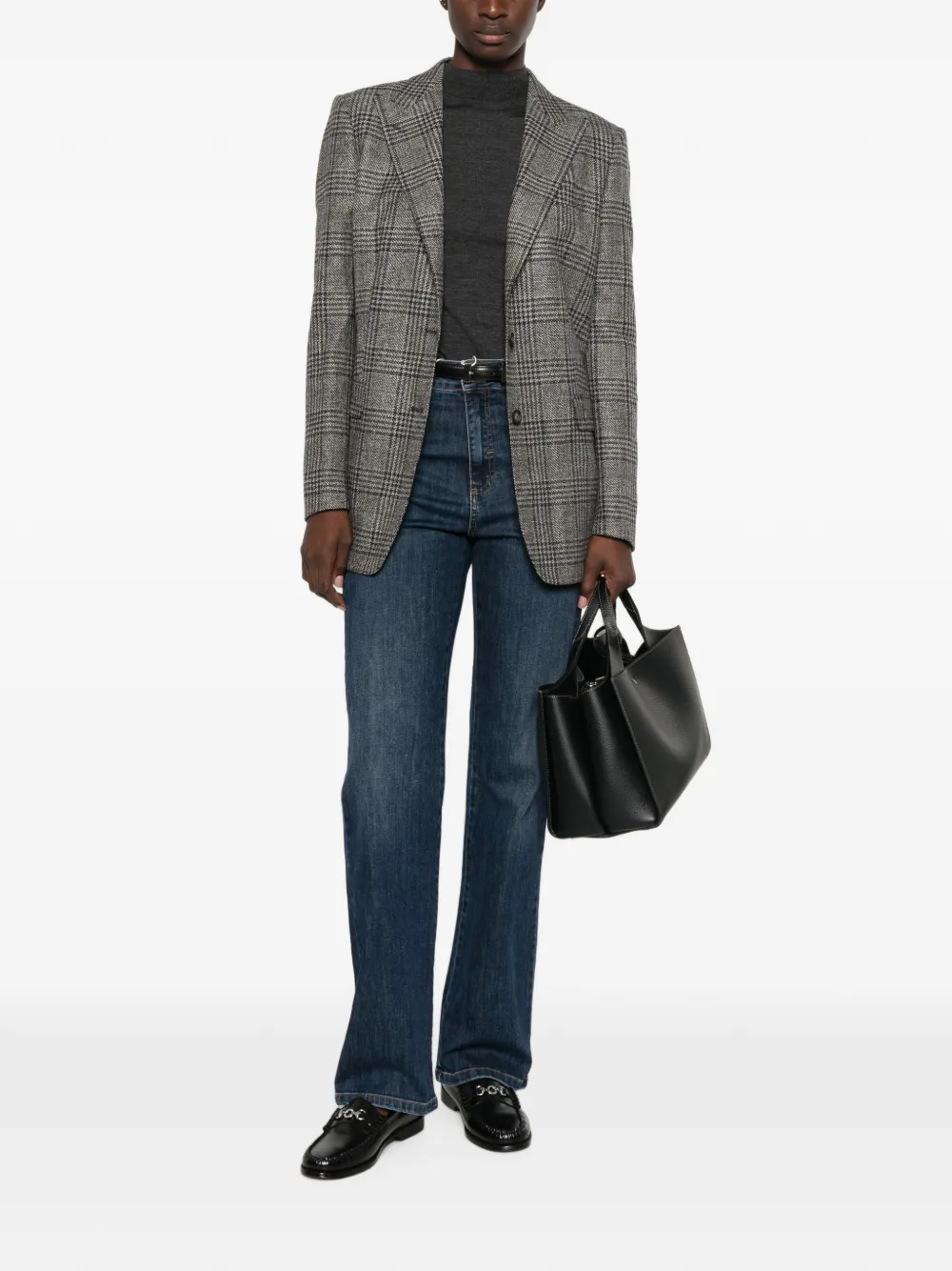 Tagliatore Geruite blazer Grijs