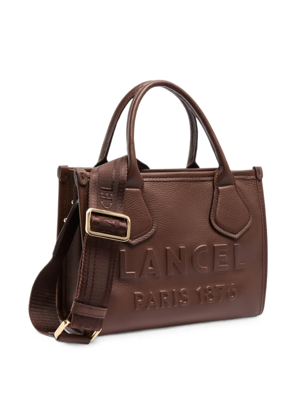 Lancel Mini Jour shopper van bewerkt leer Bruin