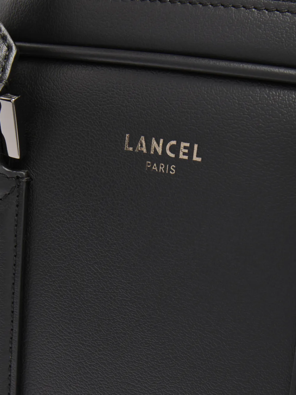 Lancel Edgard laptoptas van glad leer Zwart