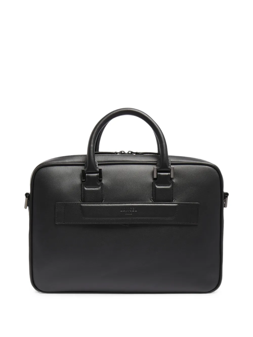 Lancel Edgard laptoptas van glad leer Zwart