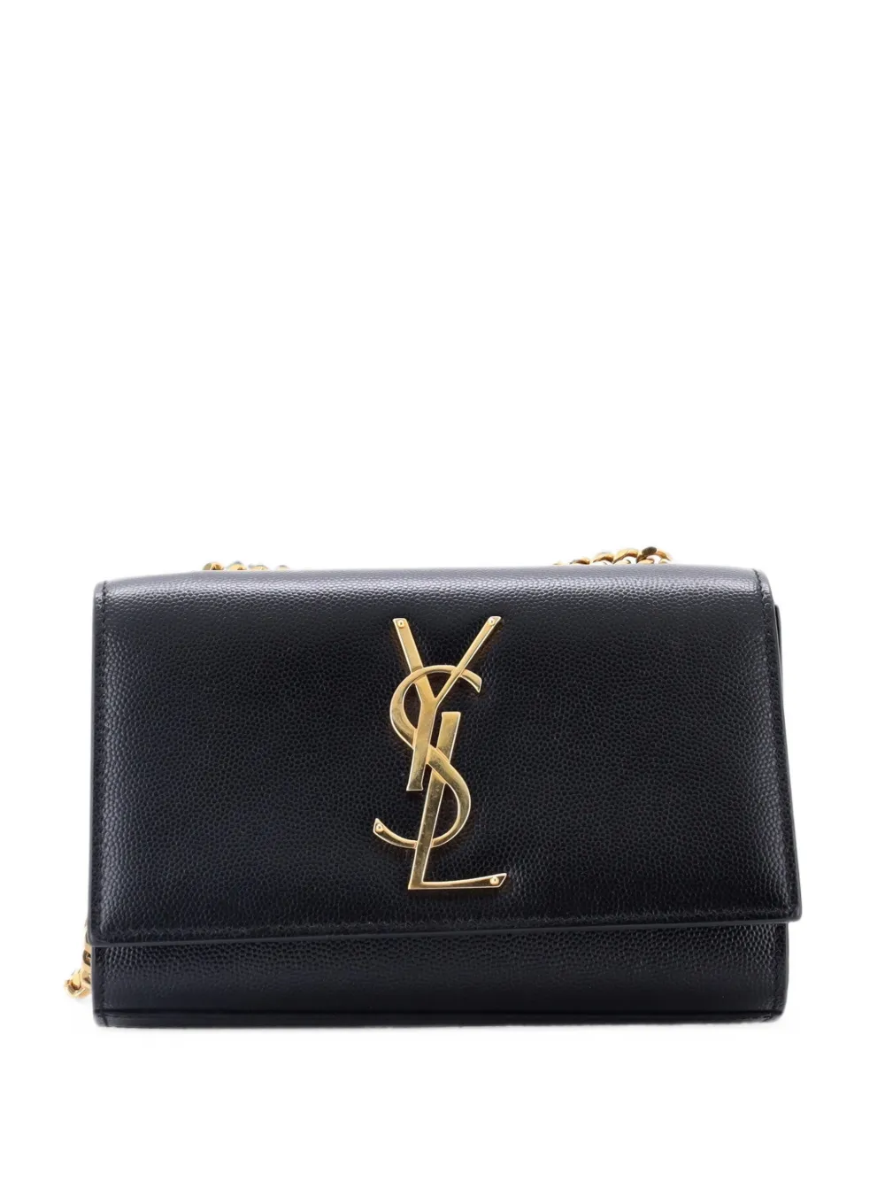 Saint Laurent Pre-Owned Classic Monogram Grainy Leather Small crossbody bag - Schwarz