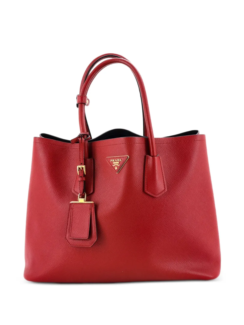 Prada Pre-Owned Cuir Double Saffiano Leather Large tote bag - Rosso
