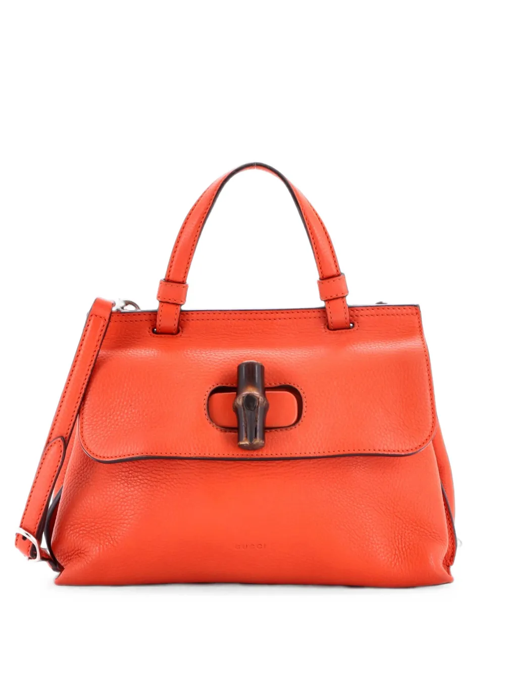 Gucci Pre-Owned Bamboo Daily Top Handle Bag Leather Small satchel - Orange