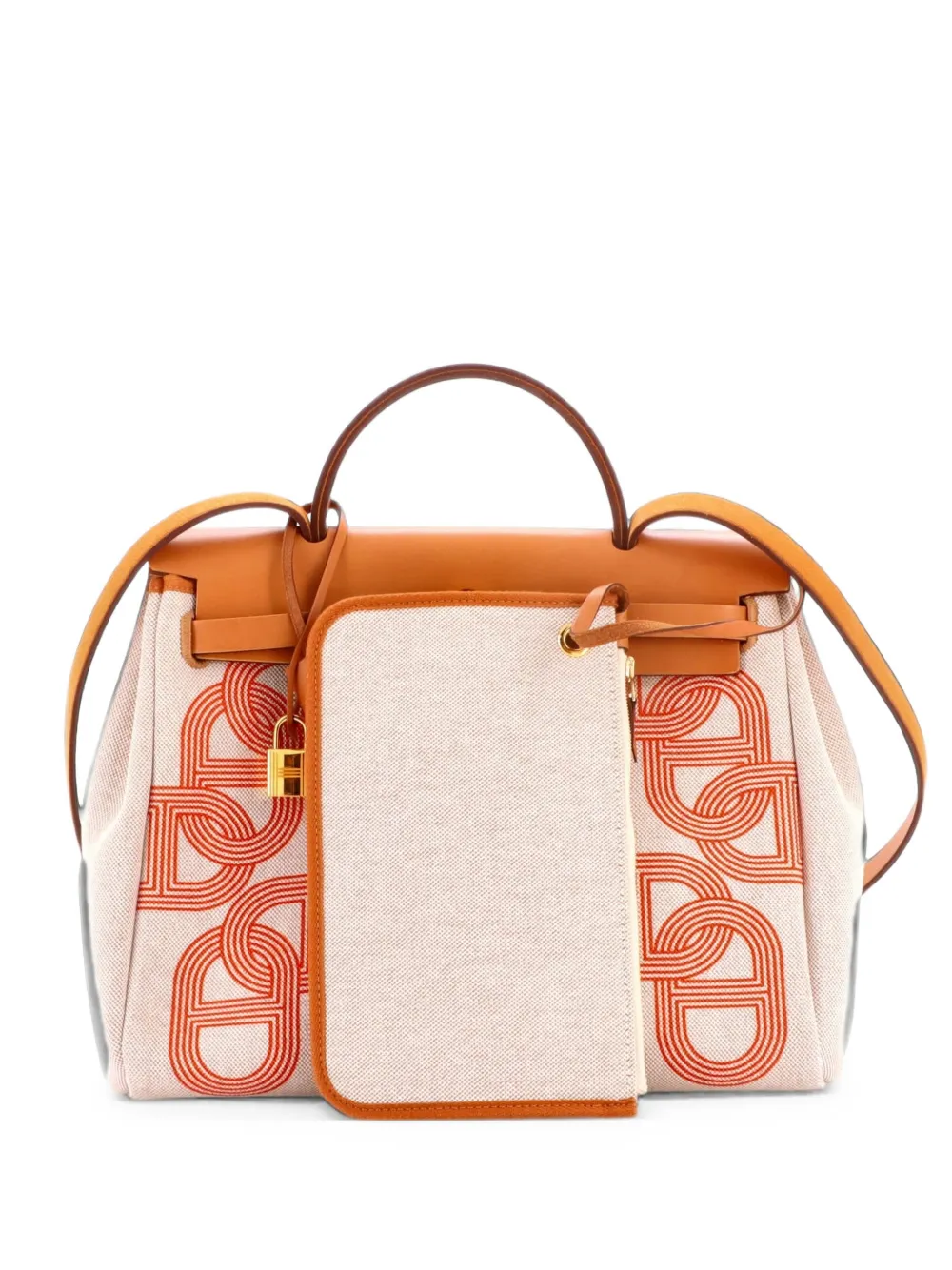 Hermès Pre-Owned Herbag Zip Circuit 24 Vache Hunter and Leather 31 satchel - Marrone