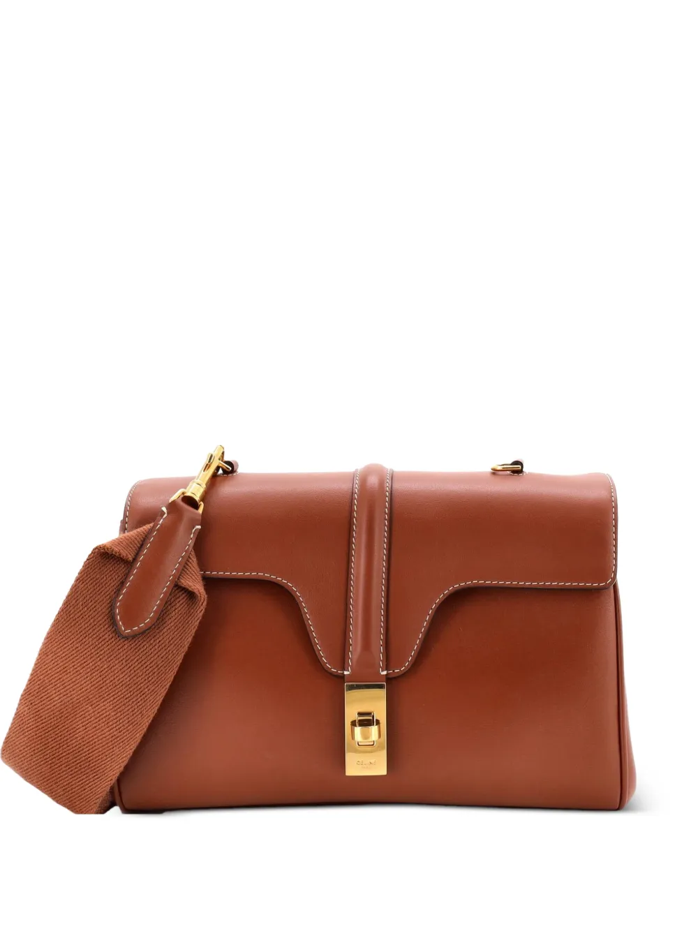 Celine Pre-Owned Soft 16 Bag Smooth Calfskin Teen shoulder bag - Marrone