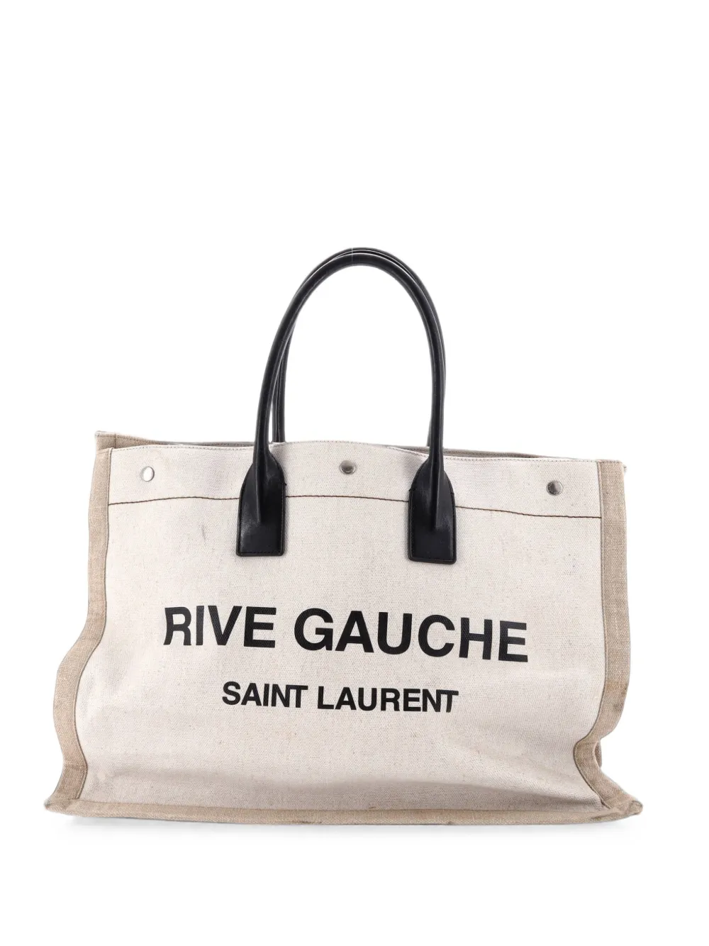 Saint Laurent Pre-Owned Rive Gauche Shopper Canvas Large tote bag - Nude