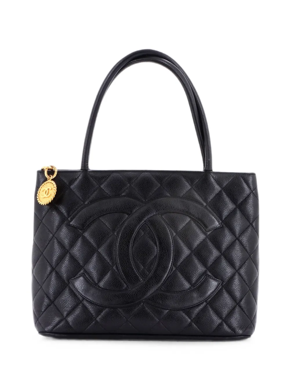 CHANEL Pre-Owned Medallion Quilted Caviar tote bag - Schwarz