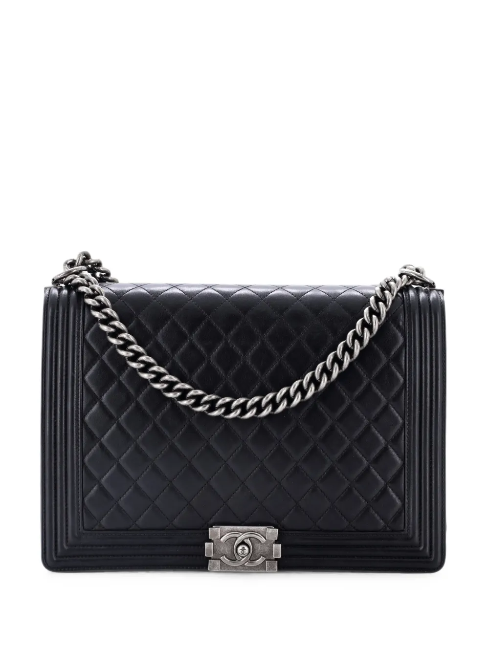 CHANEL Pre-Owned Boy Flap Bag Quilted Calfskin Large shoulder bag - Schwarz
