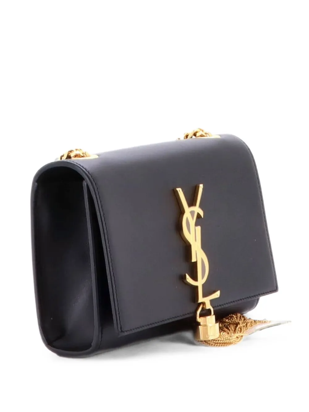 Saint Laurent Pre-Owned Classic Monogram Tassel Leather Small crossbody bag - Schwarz