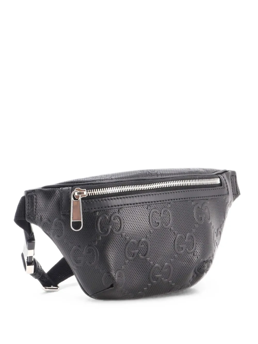 Gucci Pre-Owned GG Embossed Perforated Leather Small belt bag - Schwarz