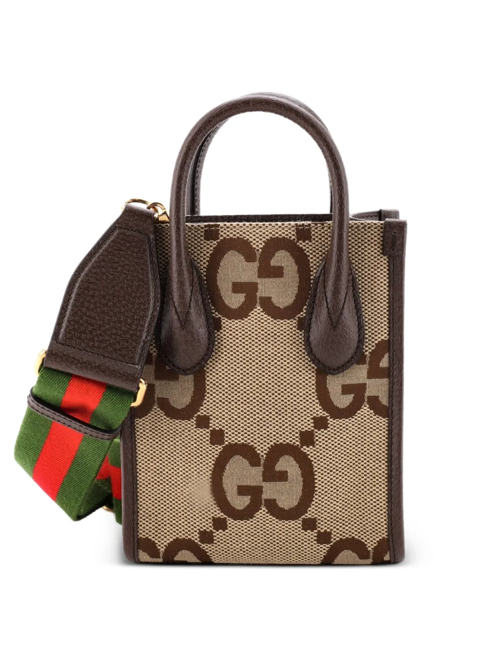 Gucci Pre-Owned Borsa a tracolla Jumbo mini in tela GG - Marrone
