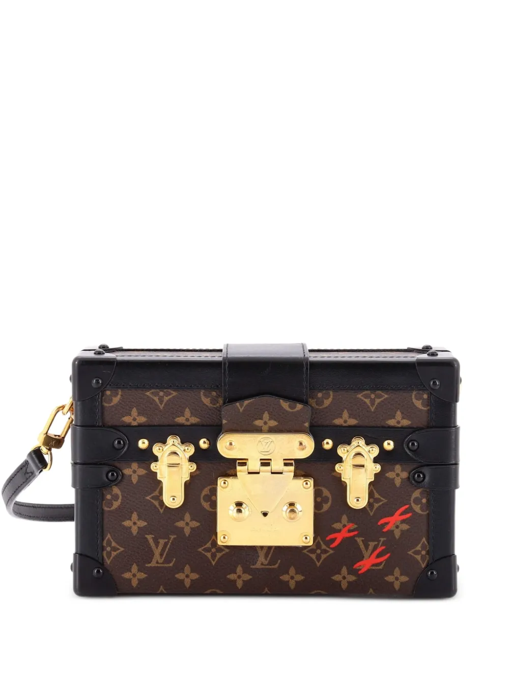 Louis Vuitton Pre-Owned Petite Malle Handbag Monogram Canvas clutch bag - Brown