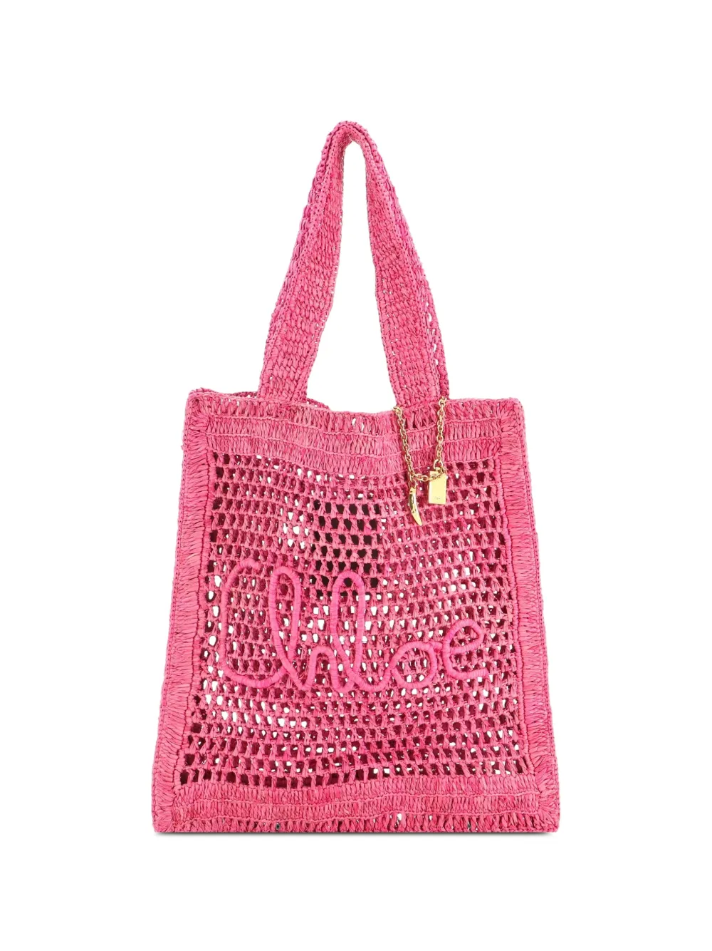 Chloé Pre-Owned Summer Banana Woven Raffia tote bag - Rosa