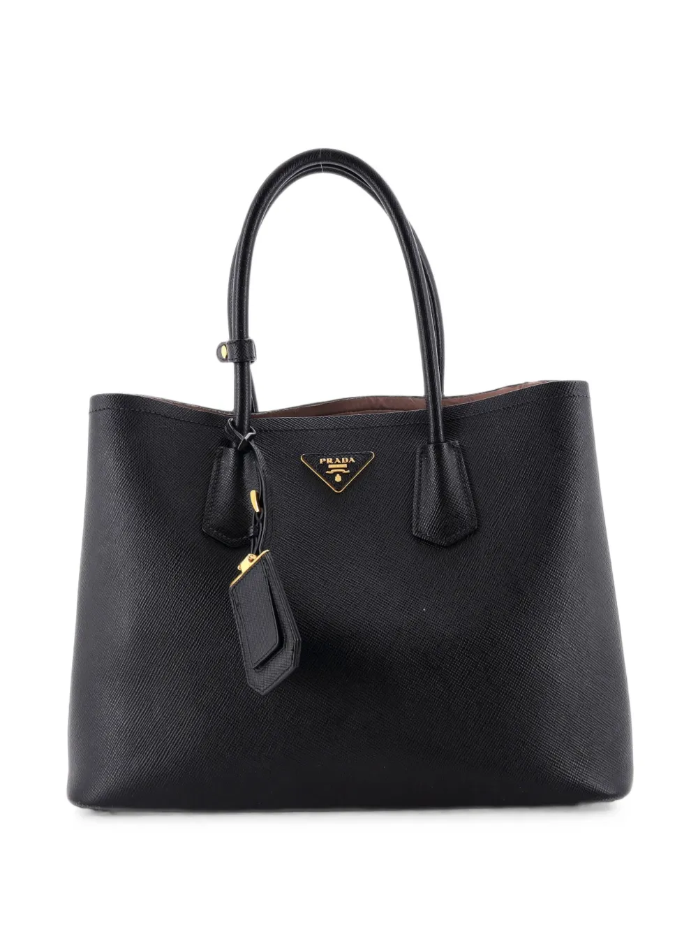 Prada Pre-Owned Cuir Double Saffiano Leather Medium tote bag - Nero