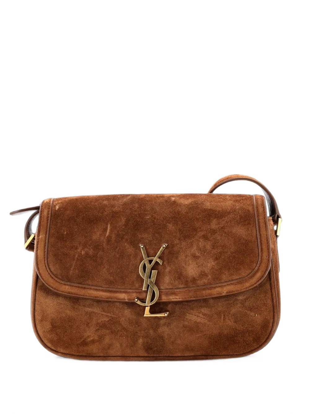 Saint Laurent Pre-Owned Solferino NM Bag Suede Small shoulder bag - Braun
