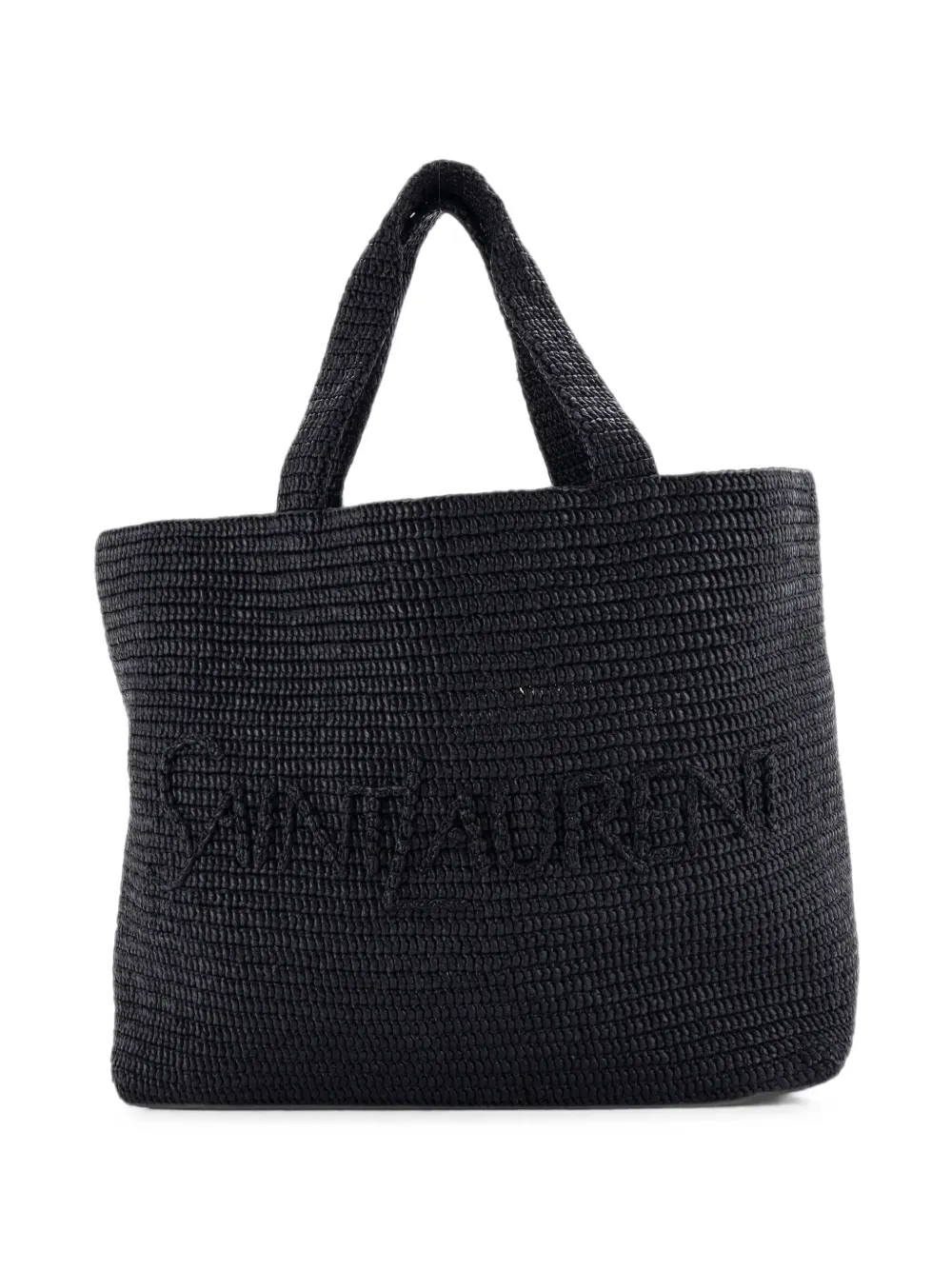 Saint Laurent Pre-Owned Tote Bag mit Logo-Stickerei - Schwarz