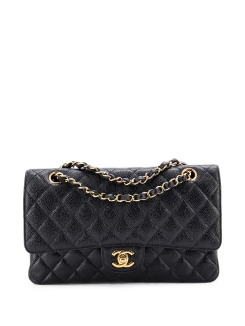 CHANEL Pre-Owned bolsa de hombro Classic Double Flap mediana de piel caviar capitonada