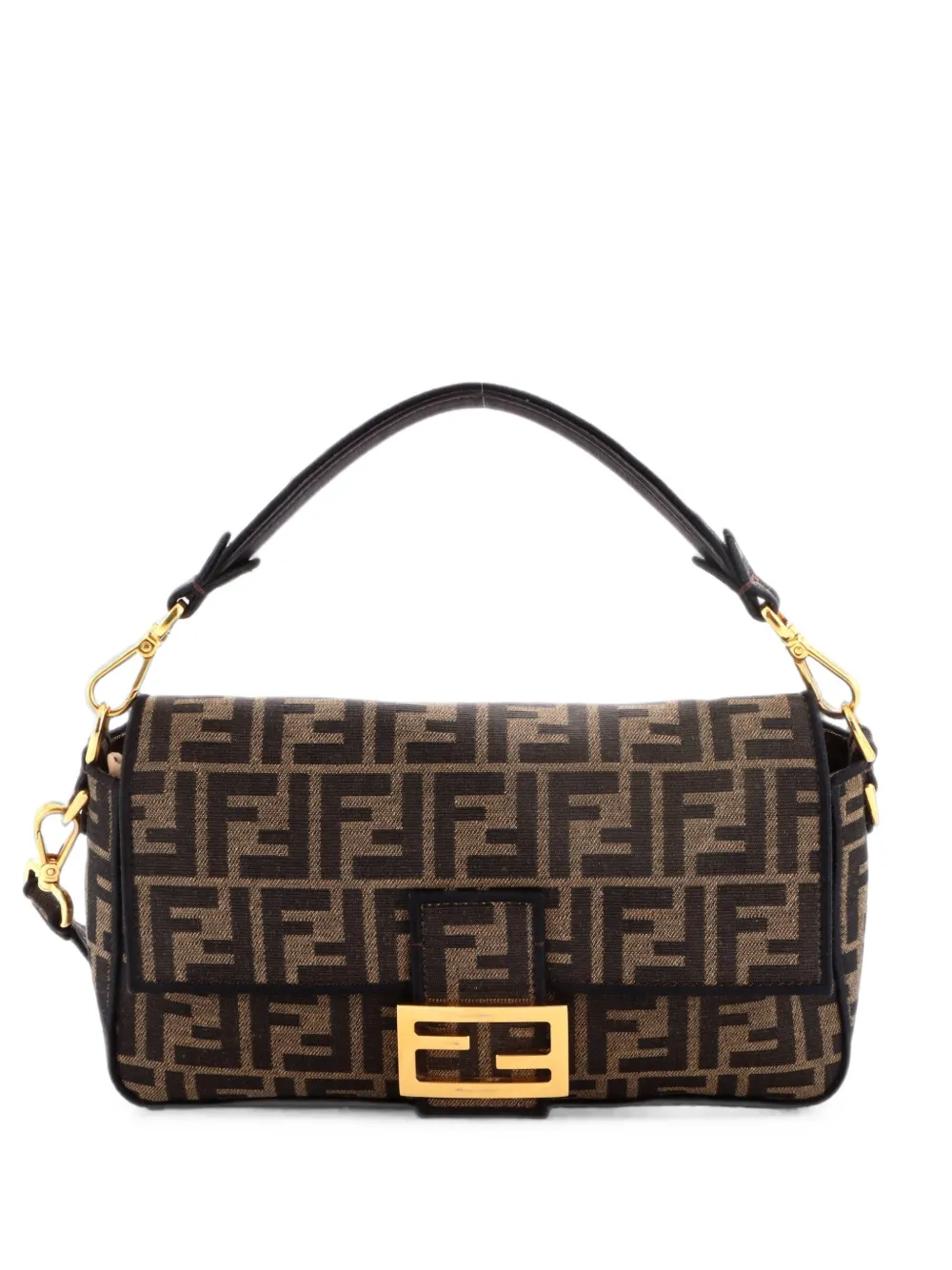 Fendi Pre-Owned Baguette NM Bag Zucca Canvas Medium shoulder bag - Schwarz