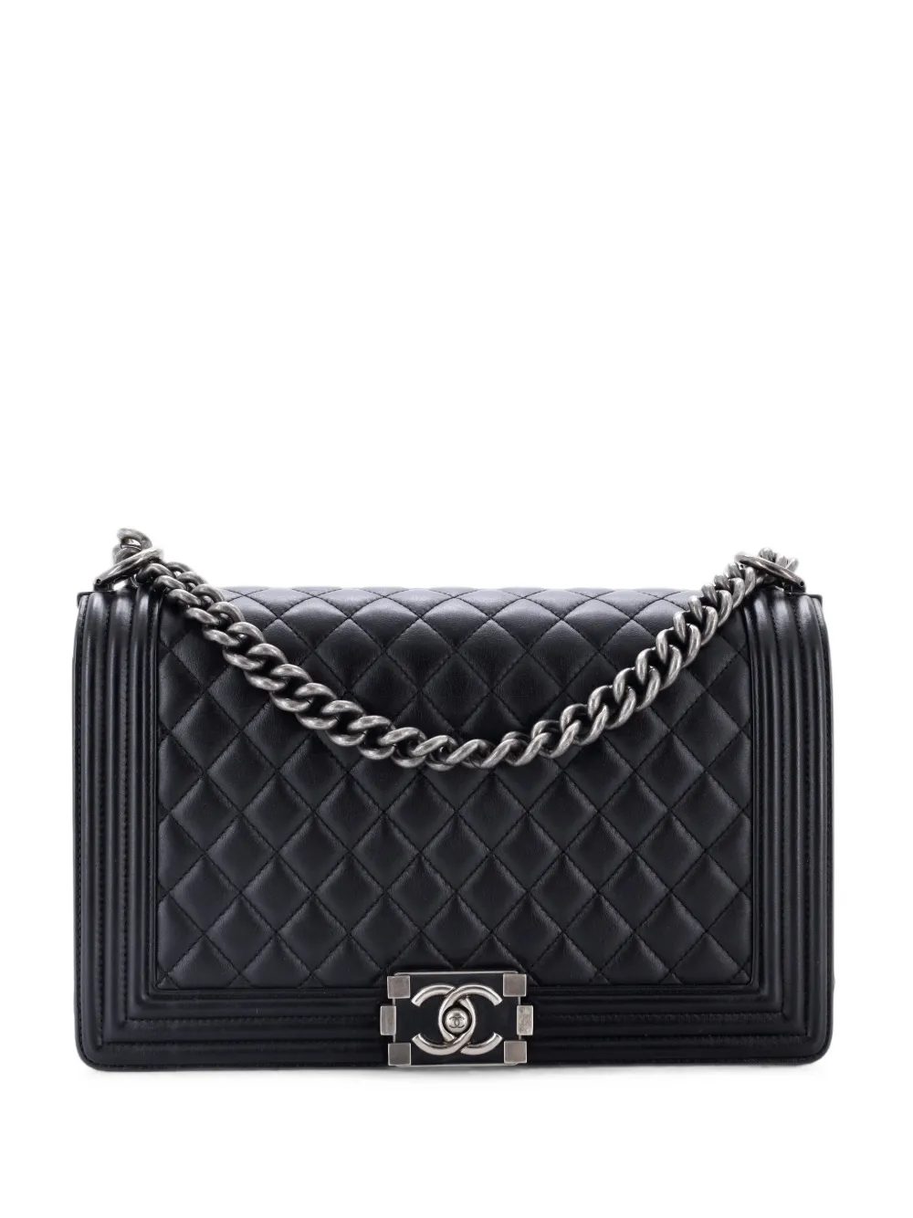 CHANEL Pre-Owned Boy Flap Bag Quilted Calfskin Large shoulder bag - Schwarz