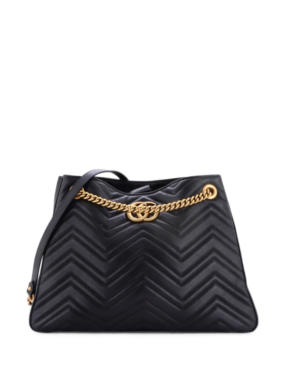 Gucci Pre-Owned GG Marmont Chain Matelasse Leather shoulder bag - Schwarz