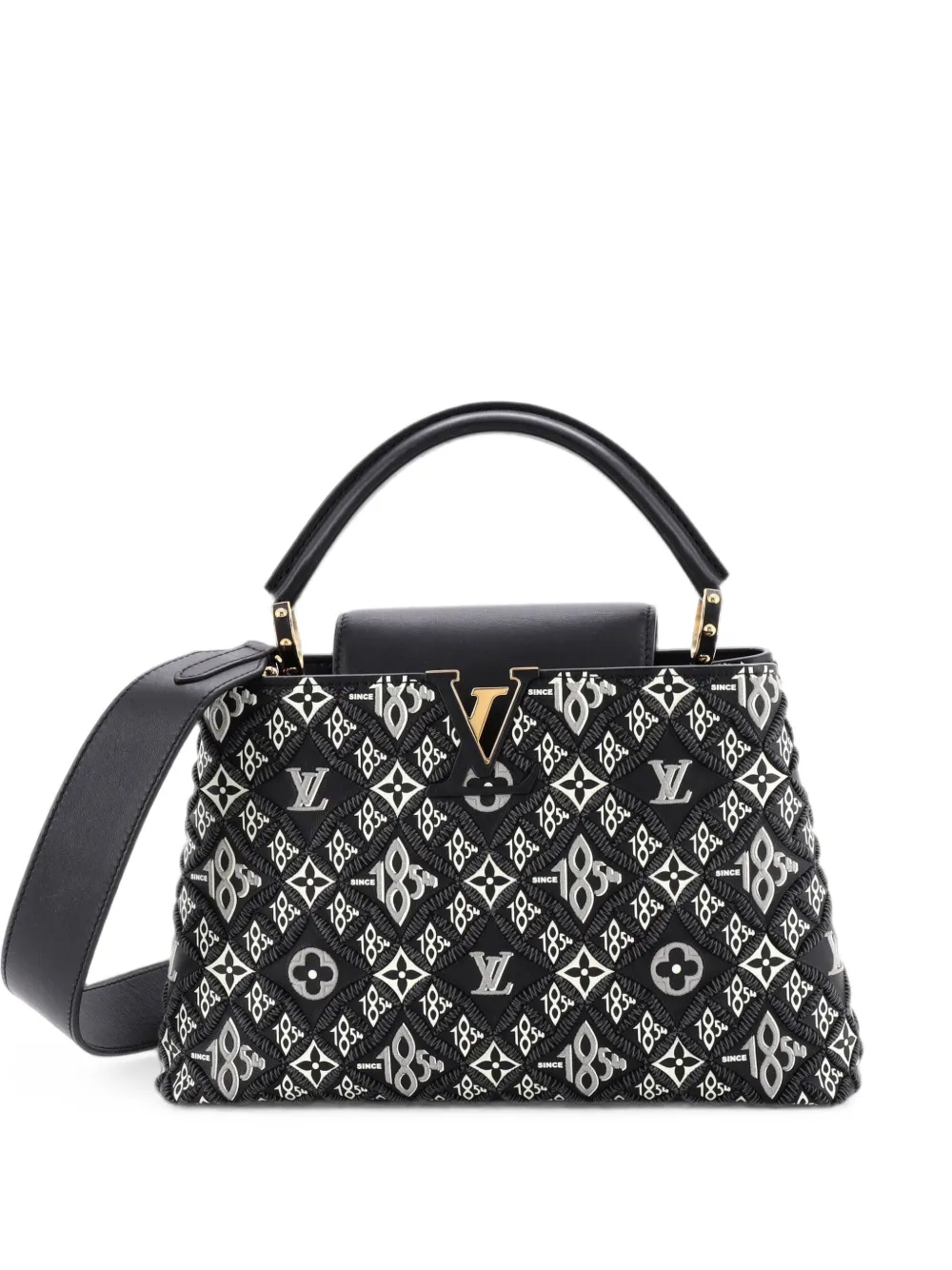 Louis Vuitton Pre-Owned Borsa a spalla Capucines PM Limited Edition Since 1854 in pelle di vitello con monogramma - Nero