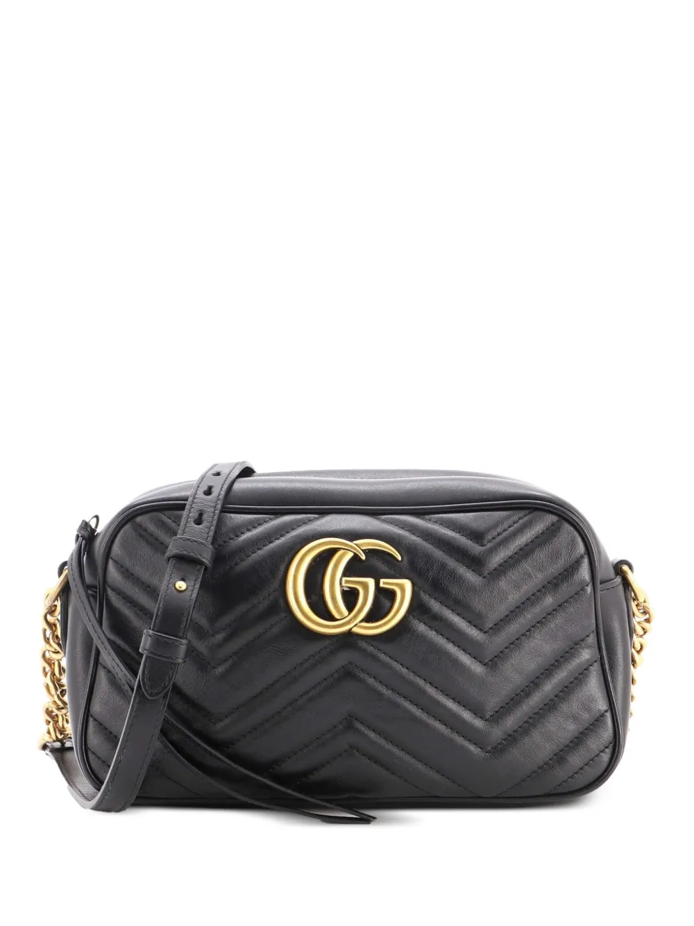Gucci Pre-Owned Borsa a tracolla GG Marmont piccola in pelle matelassé - Nero