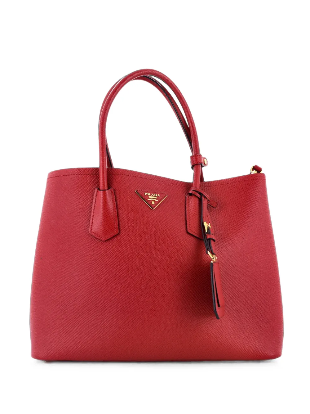 Prada Pre-Owned Cuir Double Saffiano Leather Large tote bag - Rosso