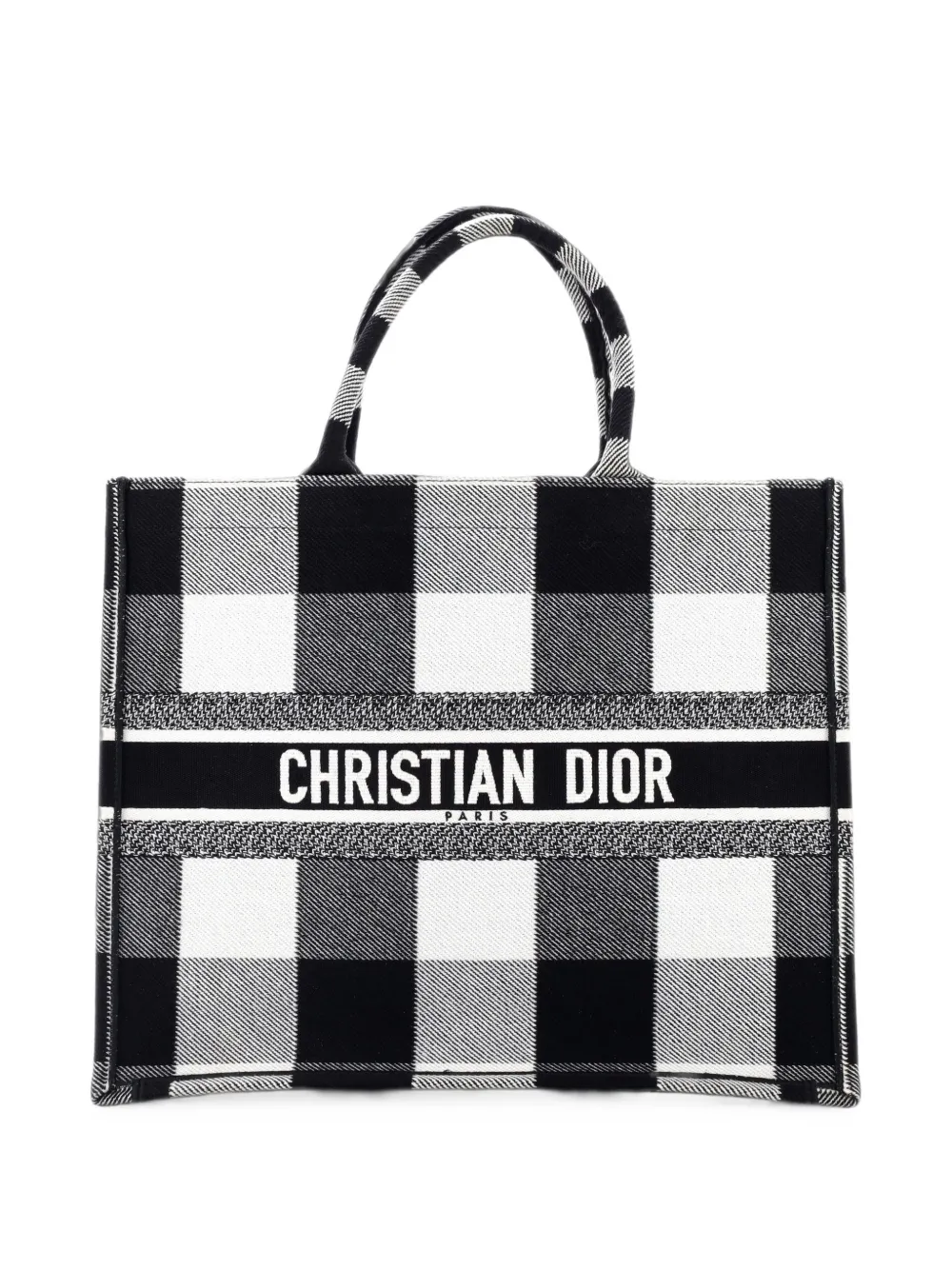 Christian Dior Pre-Owned Book Embroidered Canvas Large tote bag - Schwarz