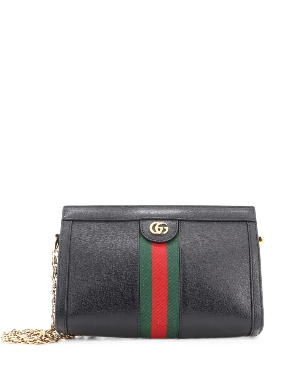 Gucci Pre-Owned Ophidia Chain Shoulder Bag Leather Small crossbody bag - Schwarz